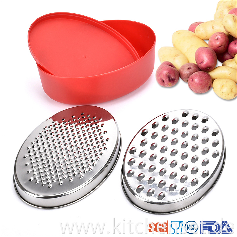 premium stainless steel grater with bowl